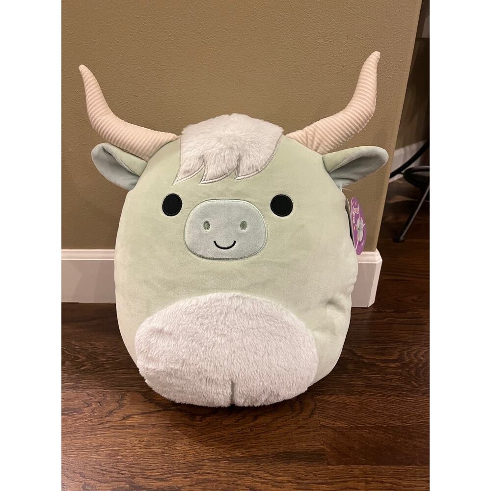 14in Iver the Highland Cow Longhorn Squishmallow Plush NWT